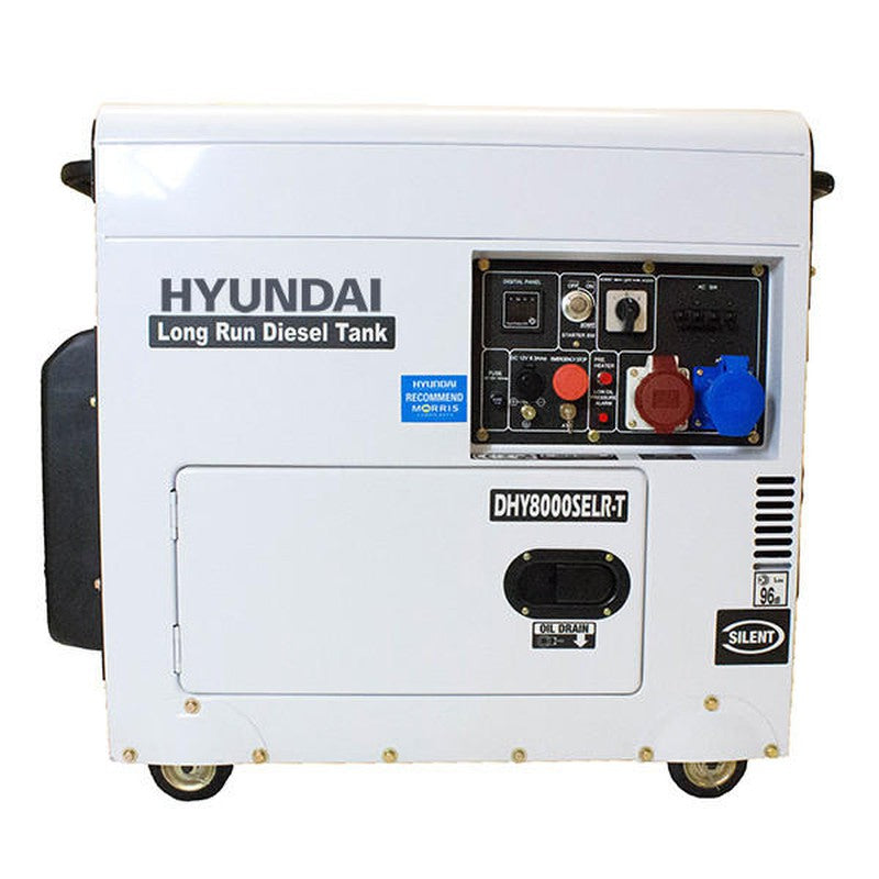 Hyundai DHY8000SELR-T Diesel Generator Silent Multi Phase (230v & 400v) / 5.8kW / 7.5kVA