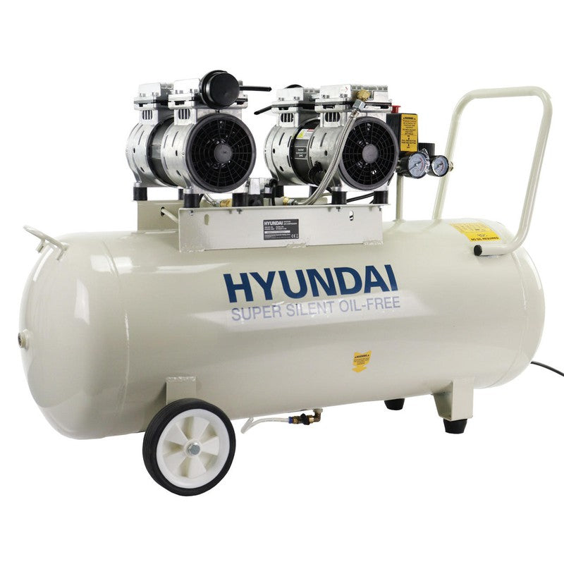 Hyundai HY275100 Electric Air Compressor Silent Direct Drive Oil Free / 2hp / 100L / 9.19CFM / 145psi