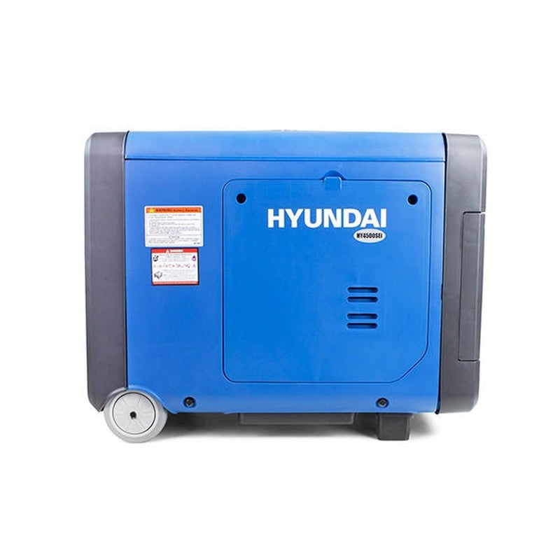 Hyundai HY4500SEI Portable Petrol Inverter Generator With Wheel Kit Silent Pure Sine Wave / 4000W / 4.0kW