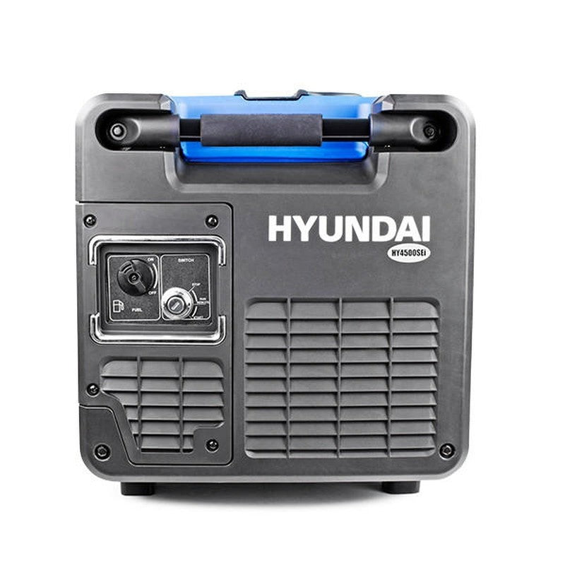Hyundai HY4500SEI Portable Petrol Inverter Generator With Wheel Kit Silent Pure Sine Wave / 4000W / 4.0kW