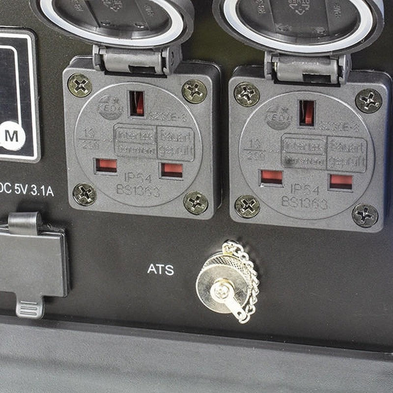 Hyundai HY6500SEi Petrol Inverter Generator Portable With Wheels Pure Sine Wave / 6600W / 6.6kW / DC & USB