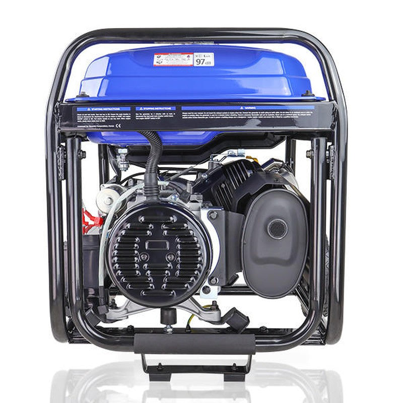 Hyundai HY9000LEk-2 Petrol Open Frame Site Generator Portable With Wheel Kit / 7kW / 8.75kVA