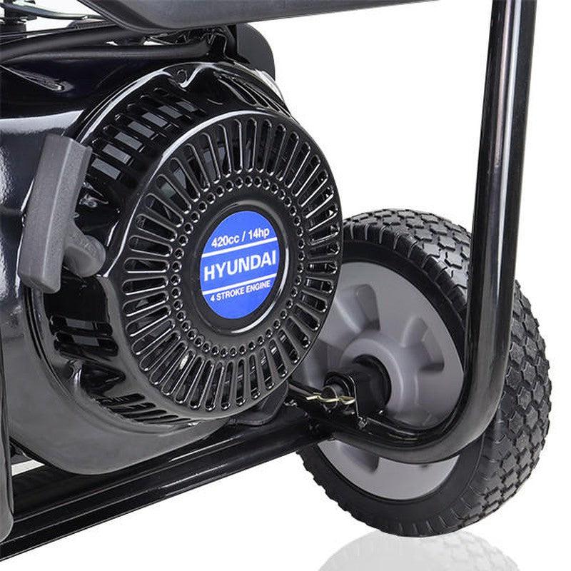 Hyundai HY9000LEk-2 Petrol Open Frame Site Generator Portable With Wheel Kit / 7kW / 8.75kVA