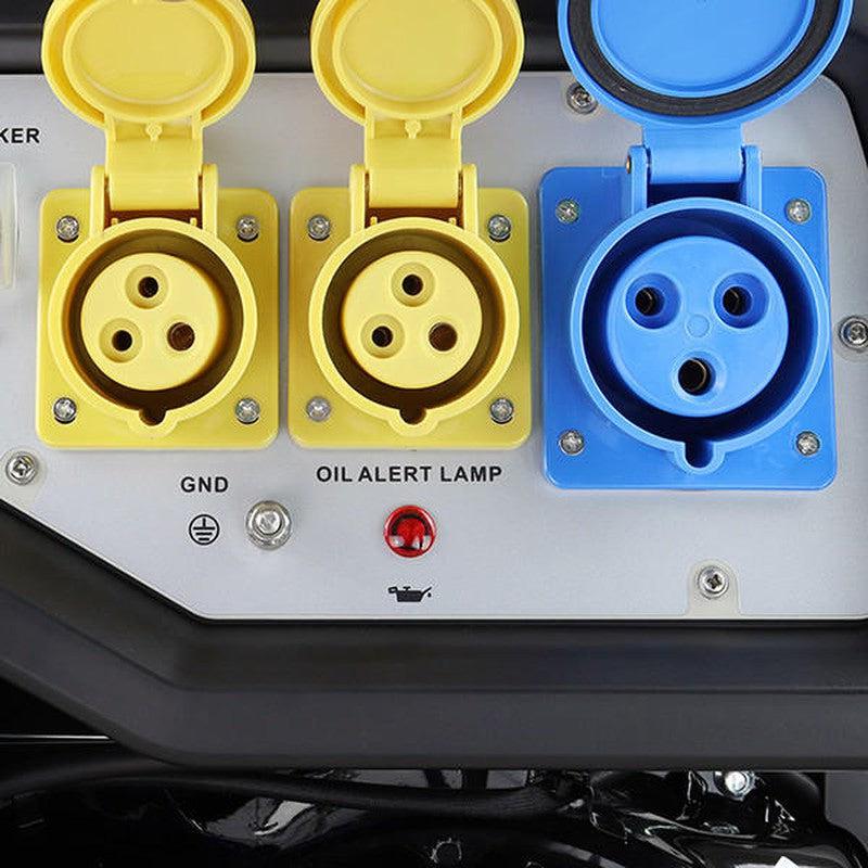 Hyundai HY9000LEk-2 Petrol Open Frame Site Generator Portable With Wheel Kit / 7kW / 8.75kVA