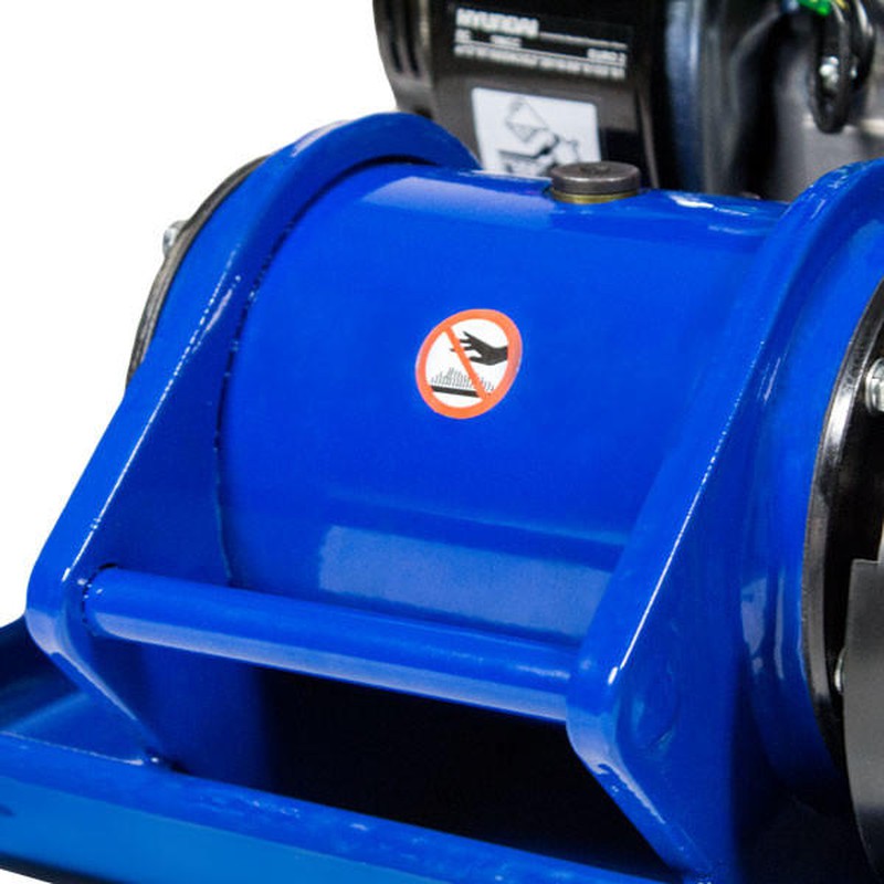 Hyundai HYCP9070 Petrol Wacker Plate Compactor With Wheel Kit and Paving Pad / 81.5kg / 42cm / 196cc