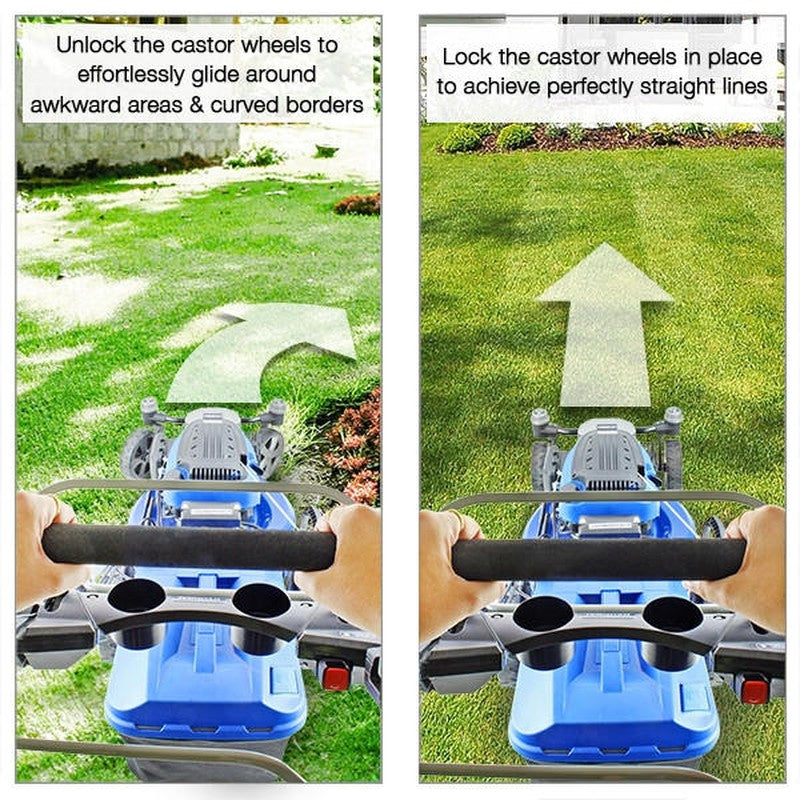 Hyundai HYM510SPEZ Petrol Lawn Mower Mulcher Self Propelled Electric Start / 20" / 51cm / 196cc / 70L