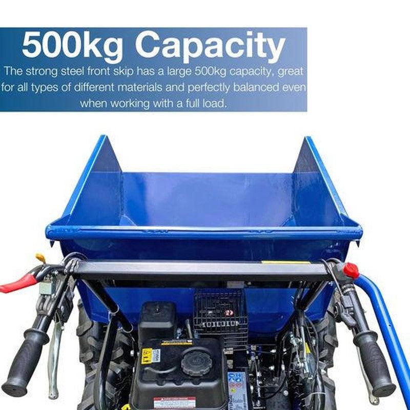 Hyundai HYMD500 Petrol Mini Dumper Power Barrow / 500kg / 196cc 4x4 Drive