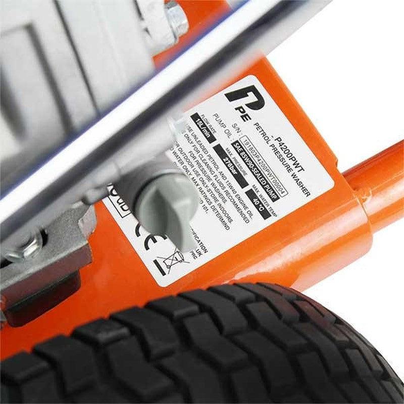P1 Power Equipment P4200PWT+85.403.010 Petrol Pressure Washer With 24" Stainless Steel Flat Surface Cleaner / 4200psi / 290bar / 420cc / 15L/min Flow Rate