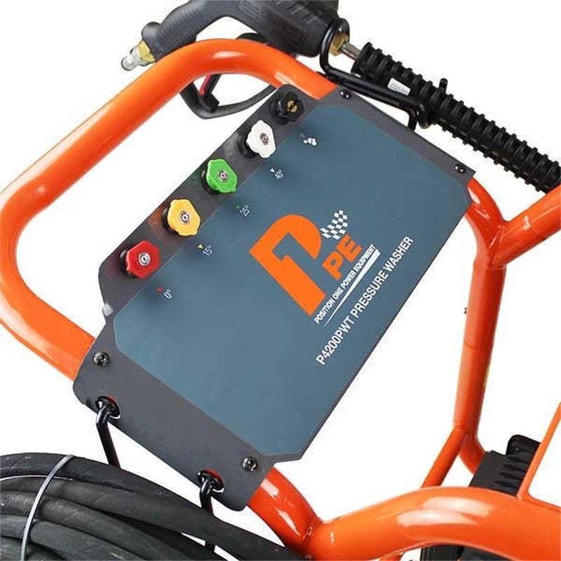 P1 Power Equipment P4200PWT+85.403.010 Petrol Pressure Washer With 24" Stainless Steel Flat Surface Cleaner / 4200psi / 290bar / 420cc / 15L/min Flow Rate