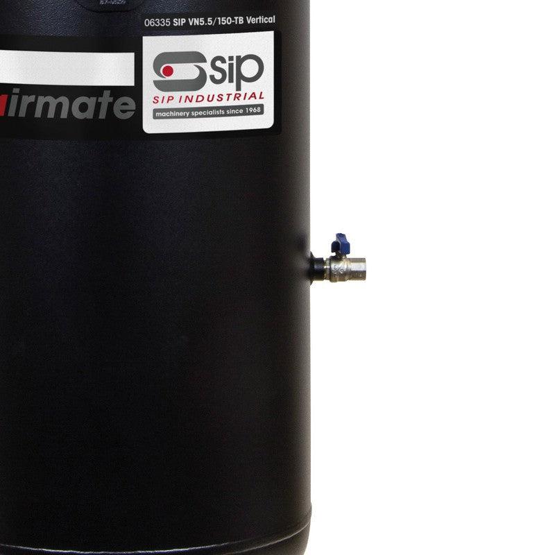 SIP 06335 VN5.5/150-TB Vertical Belt Drive Compressor / 150 Litre / 24 CFM / 145 PSI