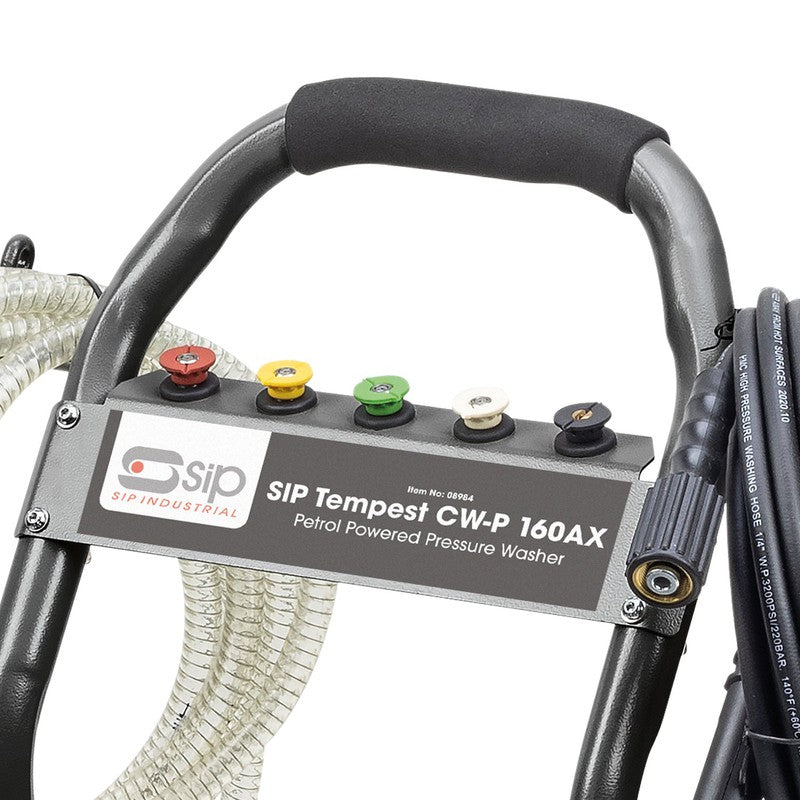 SIP 08984 TEMPEST CW-P 160AX Petrol Pressure Washer / 2349 PSI / 162 BAR / 402 LPH / 7.5M Hose