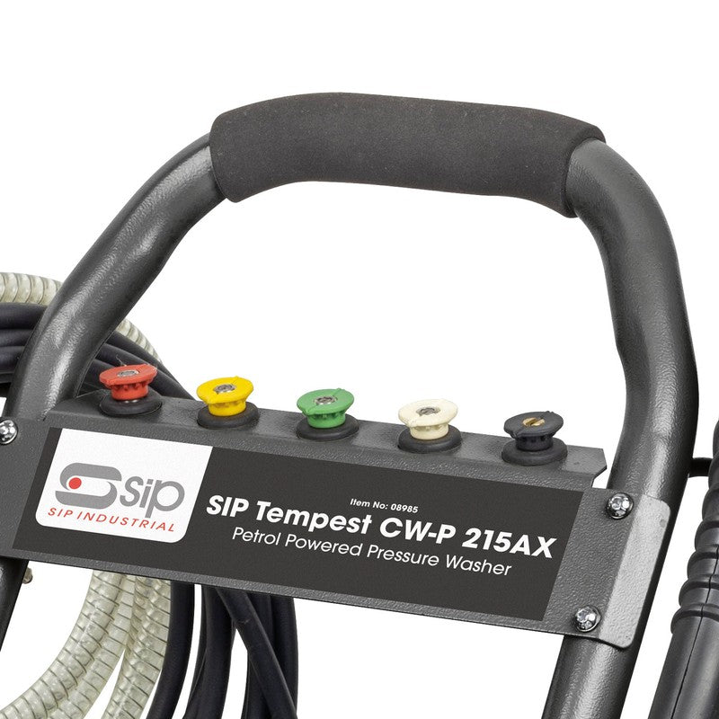 SIP 08985 TEMPEST CW-P 215AX Petrol Pressure Washer / 3135 PSI / 216 BAR / 522 LPH / 7.5M Hose