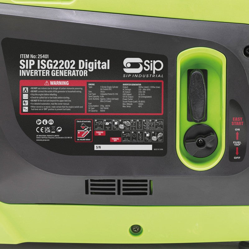 SIP 25401 ISG2202 Digital Petrol Inverter Generator / 2000W