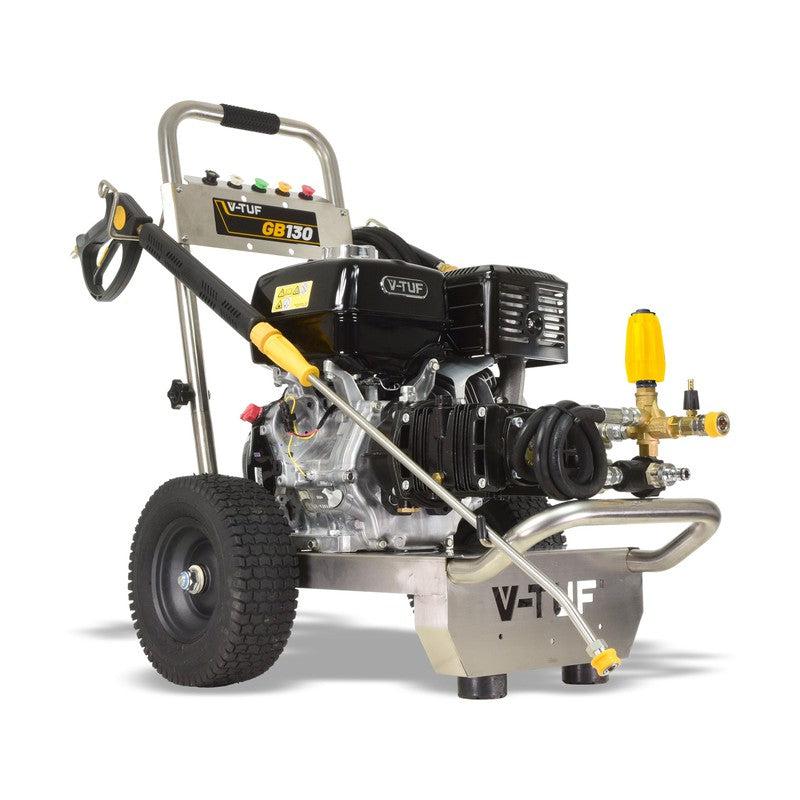 V-TUF GB130 Petrol Pressure Washer Stainless Steel - Industrial Honda GX390 / 3626 PSI / 250 BAR / 900 LPH / 10M Hose