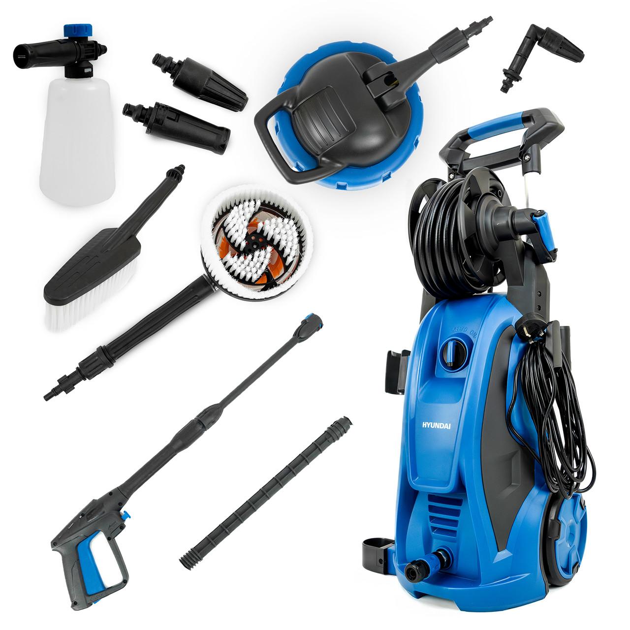 Hyundai HYW2400E Electric Pressure Washer / 2610psi / 180Bar / 2400W / High-Performance Jet Wash with Hose & Attachments