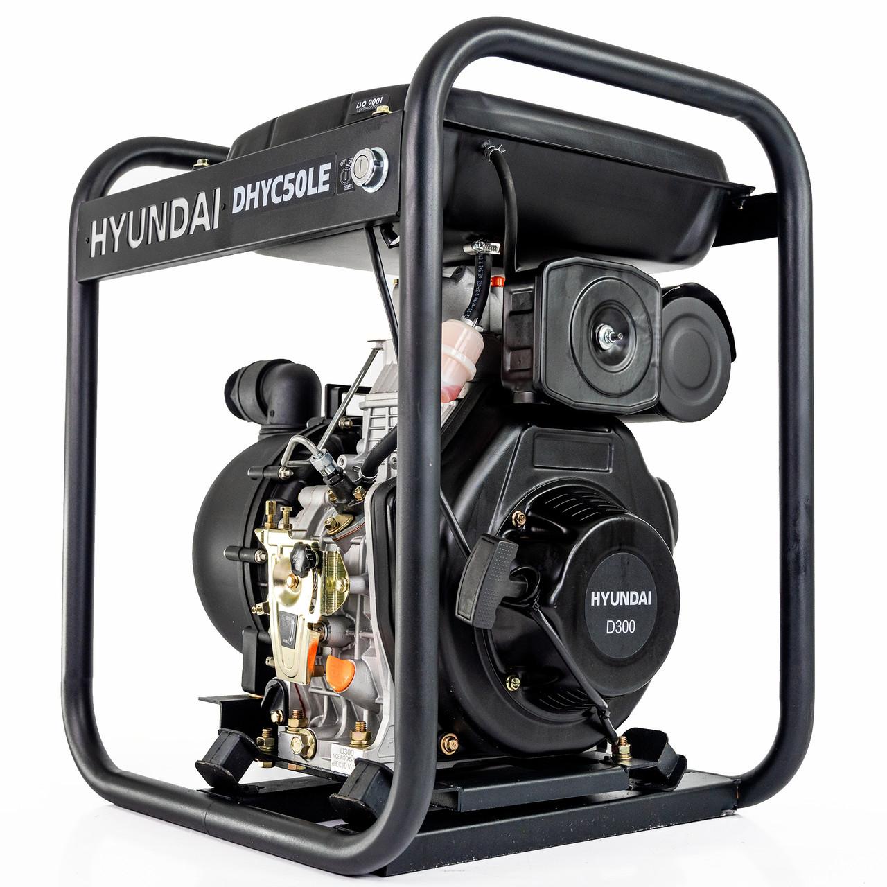 Hyundai DHYC50LE Diesel Water Pump / 50mm 2" / Chemical Water Pump / 35m Total Head / 7m Lift / 533L/min Flow Rate / 6hp / 296cc