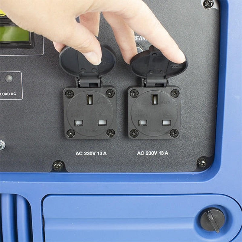 Hyundai HY4500SEI Portable Petrol Inverter Generator With Wheel Kit Silent Pure Sine Wave / 4000W / 4.0kW
