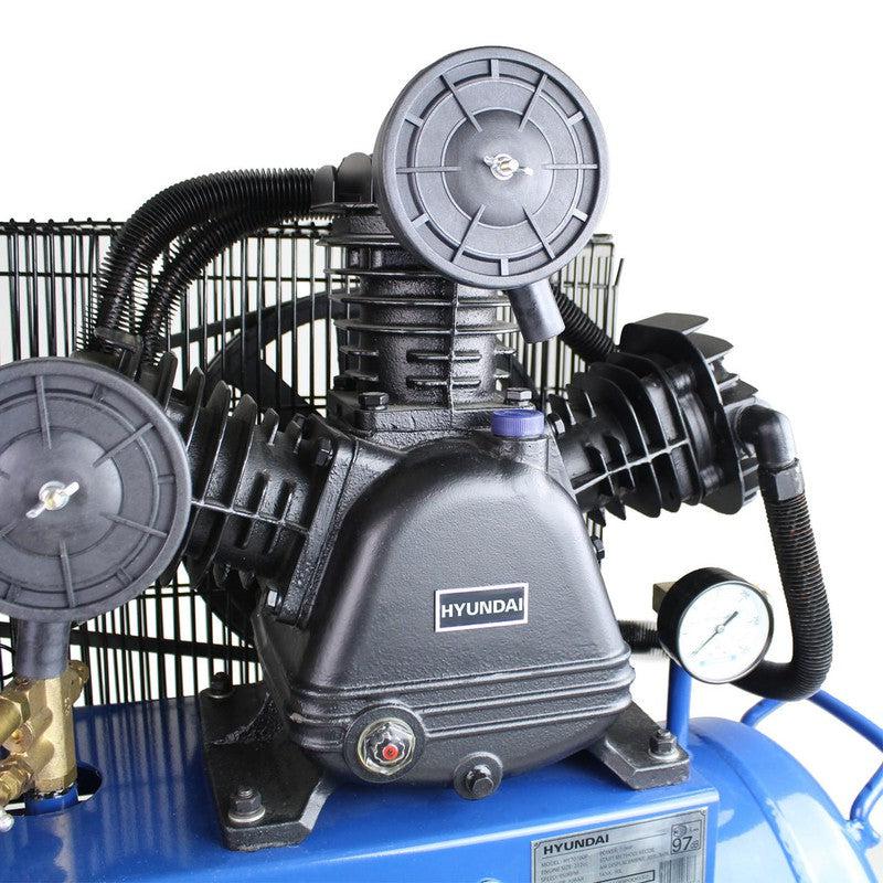 Hyundai HY70100P Heavy Duty Petrol Air Compressor Belt Drive / 7hp / 90L / 10.7CFM / 145psi