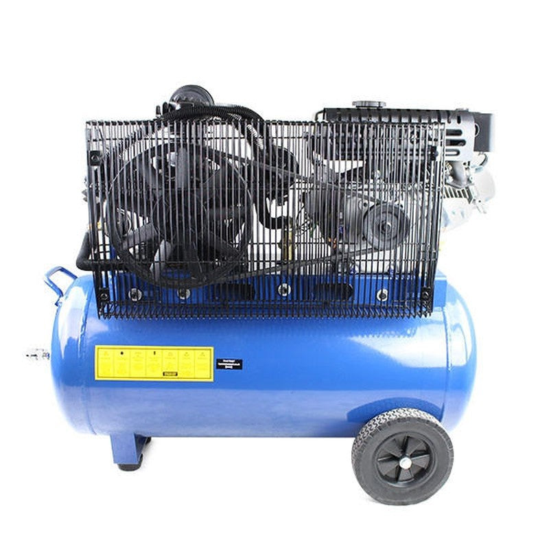 Hyundai HY70100P Heavy Duty Petrol Air Compressor Belt Drive / 7hp / 90L / 10.7CFM / 145psi