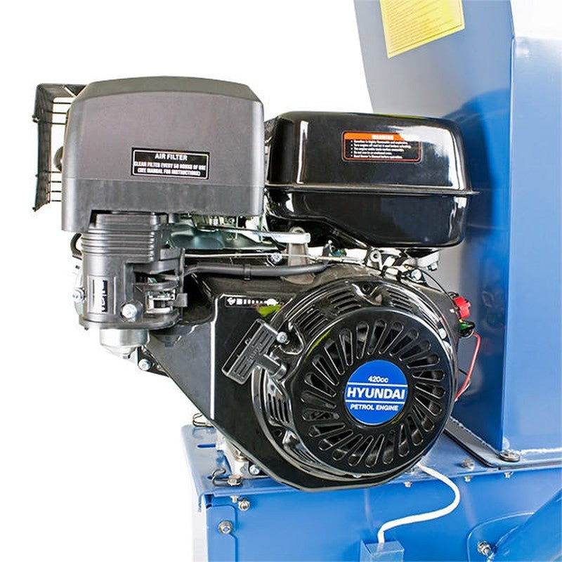 Hyundai HYCH1400 Petrol Garden Wood Chipper Shredder Mulcher / 420cc / 102mm