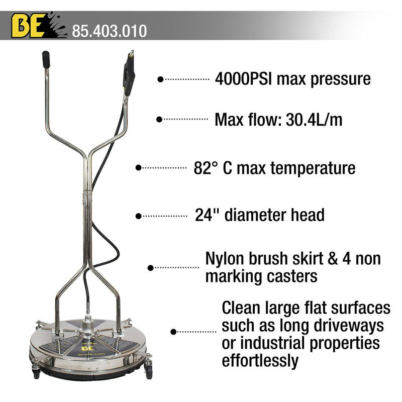 Hyundai HYW4000P+85.403.010 Petrol Pressure Washer With 24" Flat Surface Cleaner / 4000psi / 420cc / 15L/min