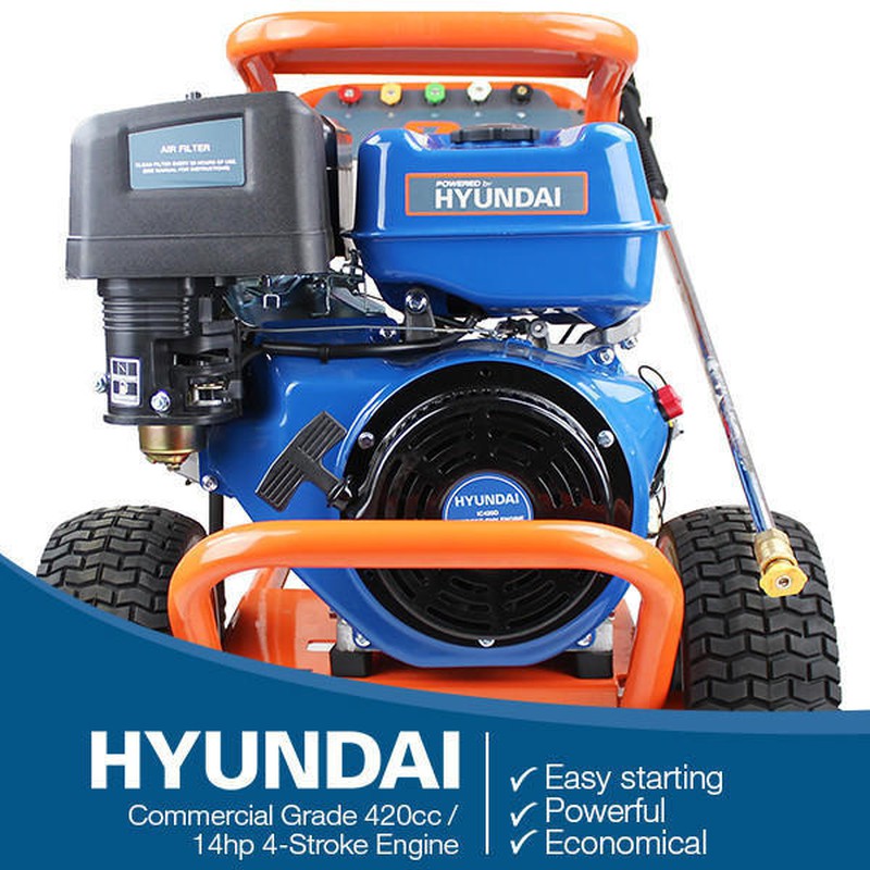 P1 Power Equipment P4200PWT+85.403.010 Petrol Pressure Washer With 24" Stainless Steel Flat Surface Cleaner / 4200psi / 290bar / 420cc / 15L/min Flow Rate