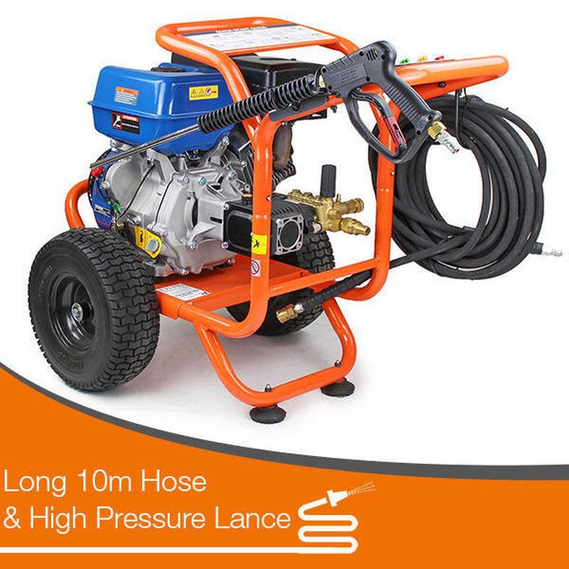 P1 Power Equipment P4200PWT+85.403.010 Petrol Pressure Washer With 24" Stainless Steel Flat Surface Cleaner / 4200psi / 290bar / 420cc / 15L/min Flow Rate