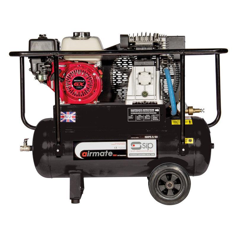 SIP 04444 ISHP5.5/50 Industrial Petrol Compressor / 50 Litre / 16 CFM / 150 PSI