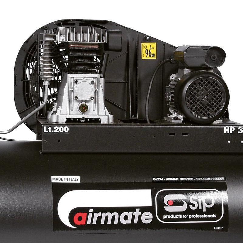 SIP 06294 3HP/200-SRB Belt Drive Compressor / 200 Litre / 13 CFM / 145 PSI