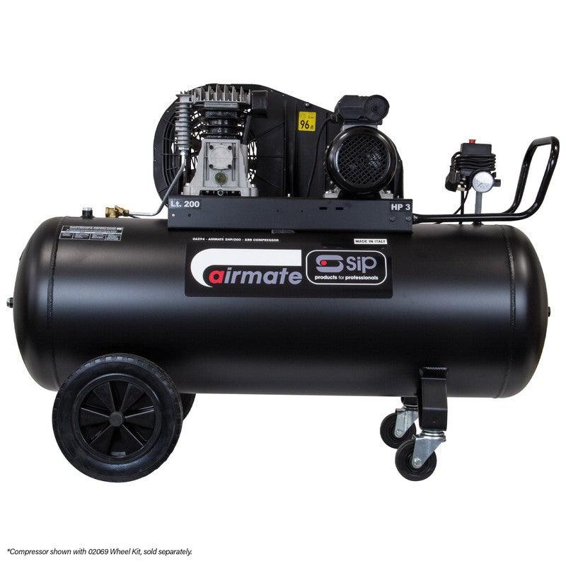SIP 06294 3HP/200-SRB Belt Drive Compressor / 200 Litre / 13 CFM / 145 PSI