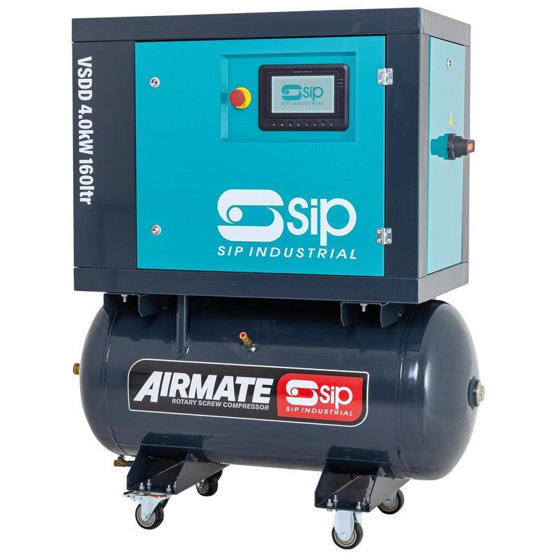 SIP 08256 VSDD Rotary Screw Compressor / 160 Litre / 19 CFM / 116 PSI / 4kW / 230v