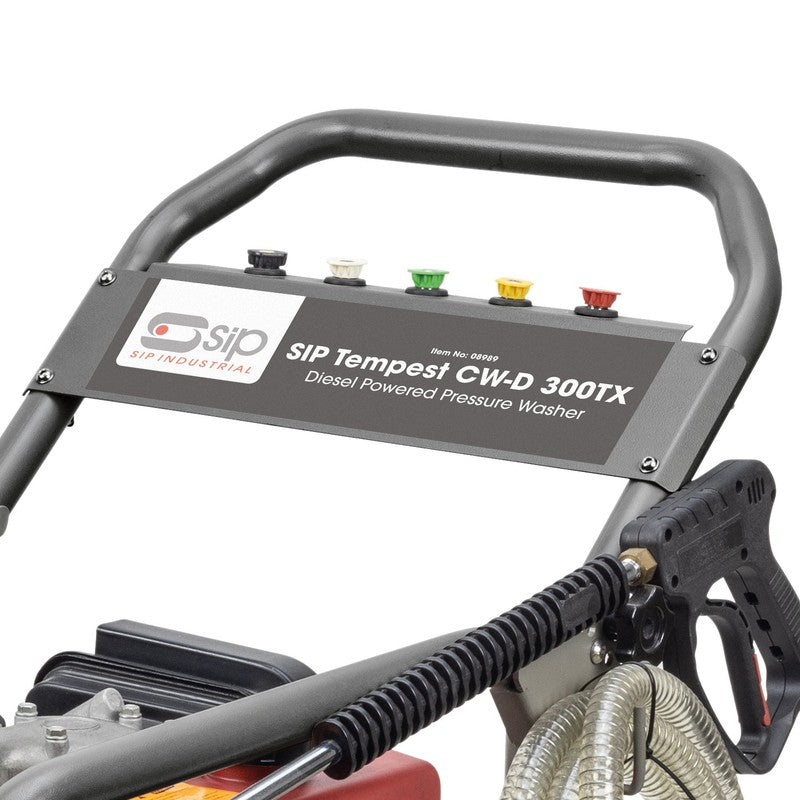 SIP 08989 TEMPEST CW-D 300TX Diesel Pressure Washer / 4350 PSI / 300 BAR / 900 LPH / 15M Hose