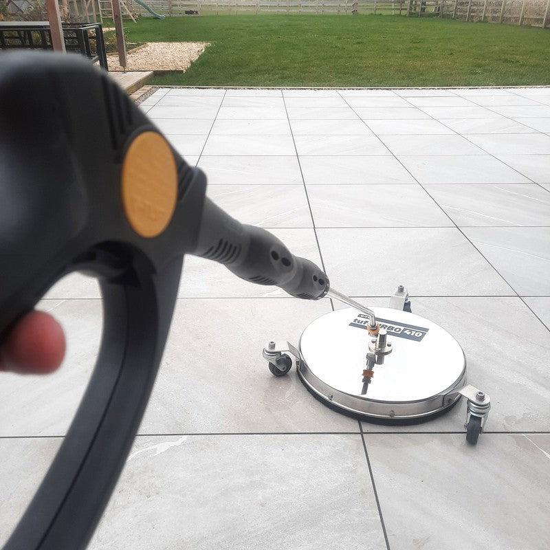 V-TUF H1.005TT Rotary Surface Cleaner - Stainless Steel With Wheels / 4000 PSI / 275BAR / 150 degrees