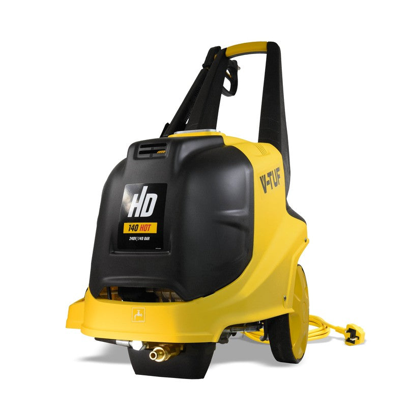 V-TUF HD140HOT Electric Hot Pressure Washer - Mobile 240v / 2000 PSI / 140 BAR / 480 LPH / 10M Hose