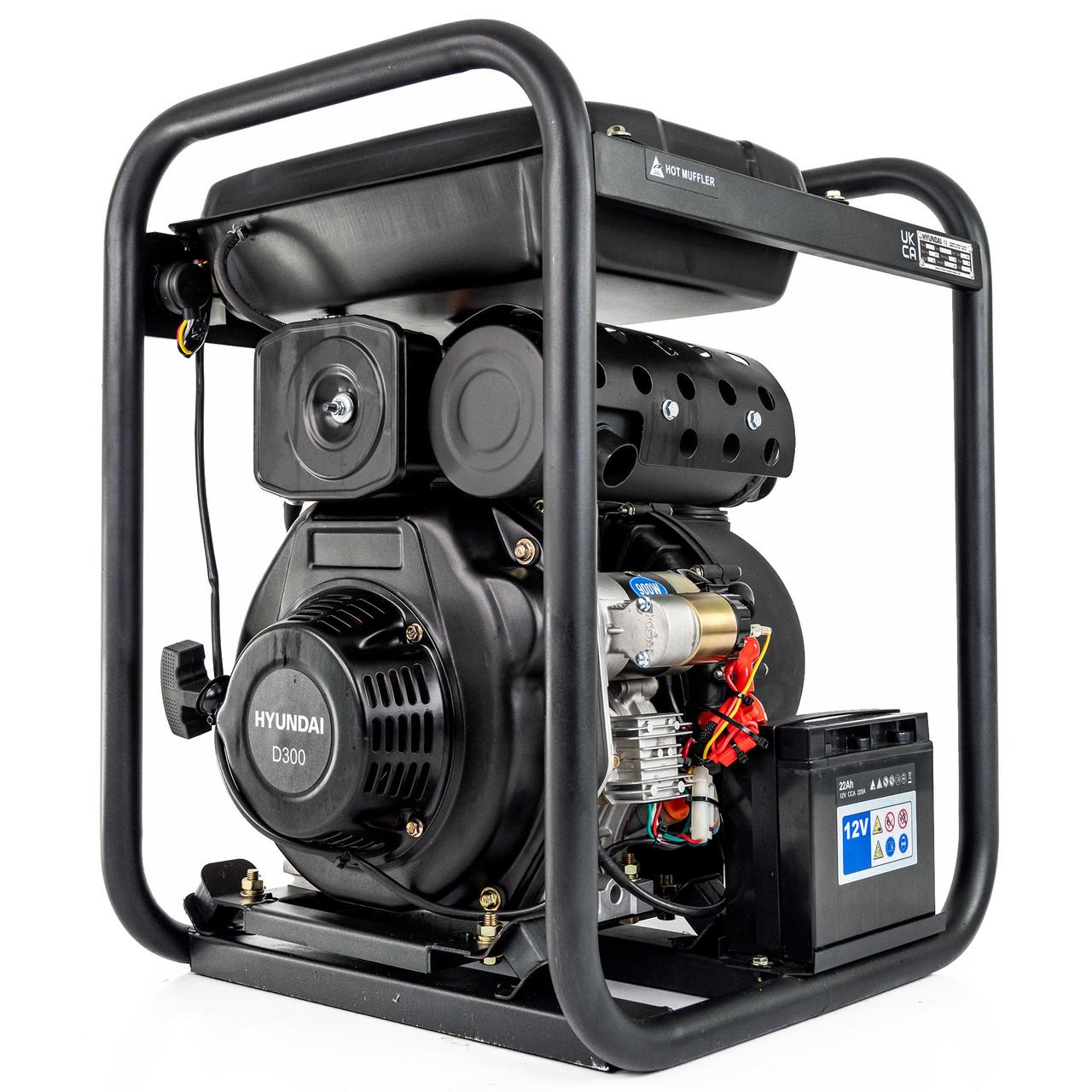 Hyundai DHYC50LE Diesel Water Pump / 50mm 2" / Chemical Water Pump / 35m Total Head / 7m Lift / 533L/min Flow Rate / 6hp / 296cc