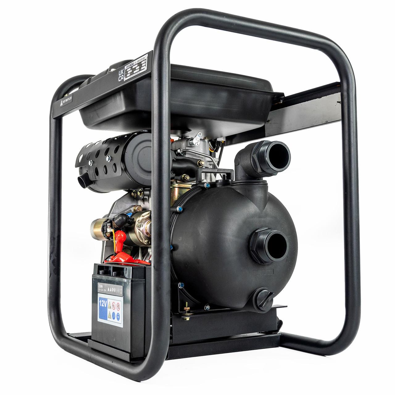 Hyundai DHYC50LE Diesel Water Pump / 50mm 2" / Chemical Water Pump / 35m Total Head / 7m Lift / 533L/min Flow Rate / 6hp / 296cc